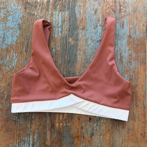 Chic Brown and White Dance Top